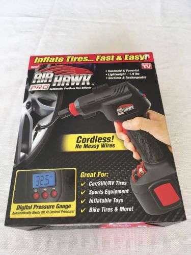 ONTEL Air Hawk Pro Automatic Cordless Tire Inflator Portable Air Compressor