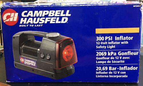 Campbell Hausfeld RP3000 300 PSI 12 Volt Inflator With Work Light