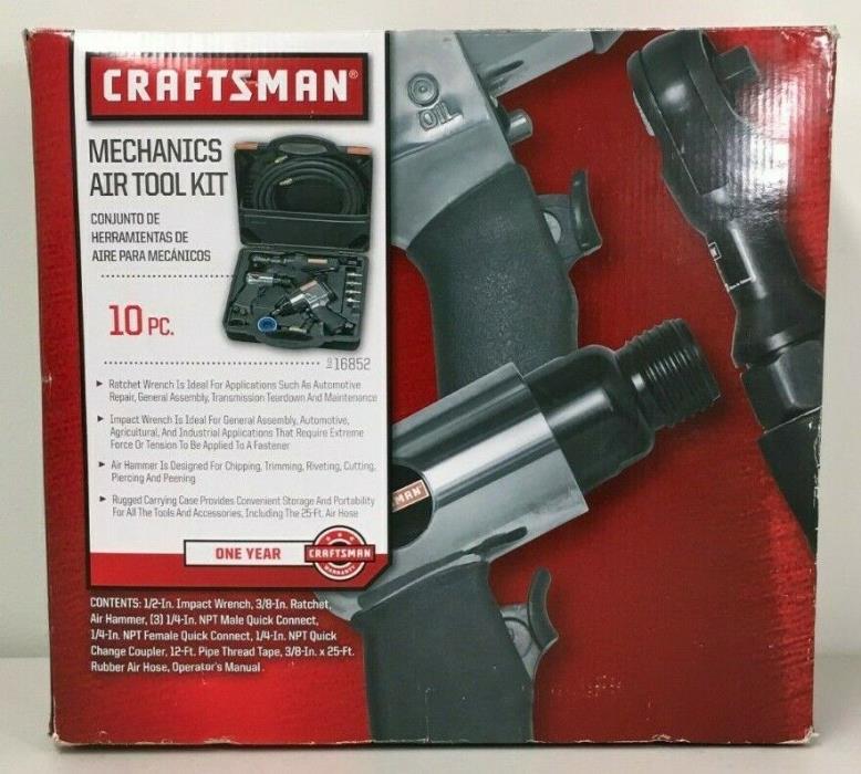 Craftsman Mechanics 10pc. Air Tool Kit 9-16852 Brand New!