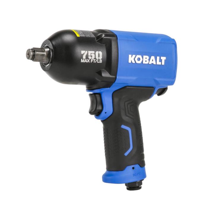 Kobalt 0.5-in 750-ft Air Impact Wrench Built-In Muffler Composite Construction