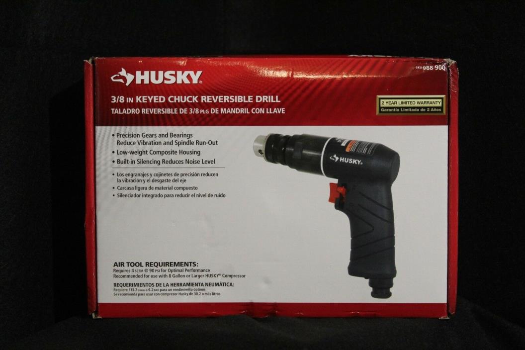 Husky H4310 Keyed Chuck Reversible Power Air Drill 3/8