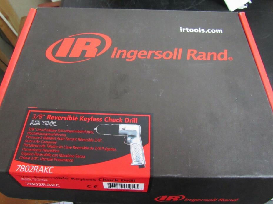 NEW Ingersoll-Rand 7802RAKC Heavy Duty 3/8-Inch Reversible Pnuematic Drill