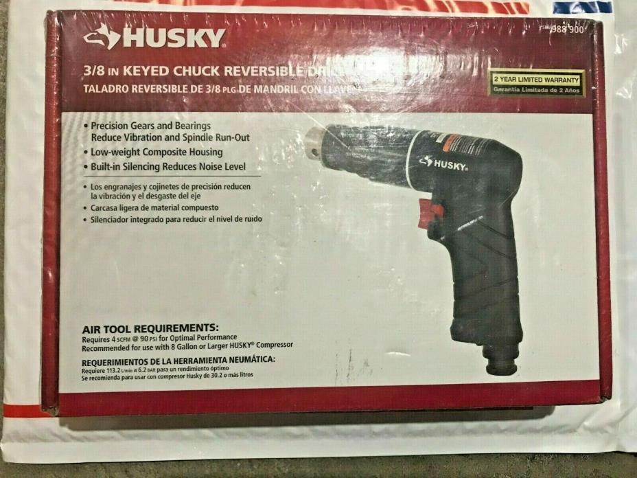 Husky Air Drill Keyed Chuck Reversible 3/8