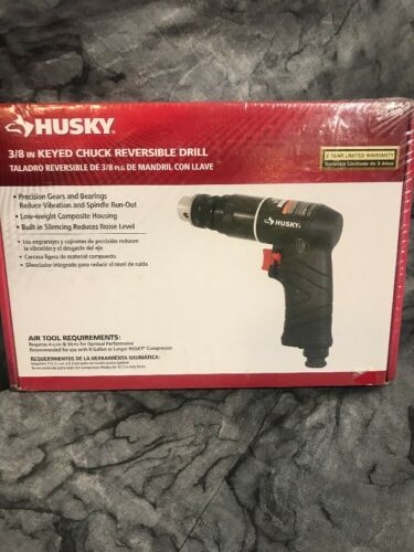 Husky H4310 3/8 In. Keyed Chuck Reversible Air Powered Drill FREE SHIPPING