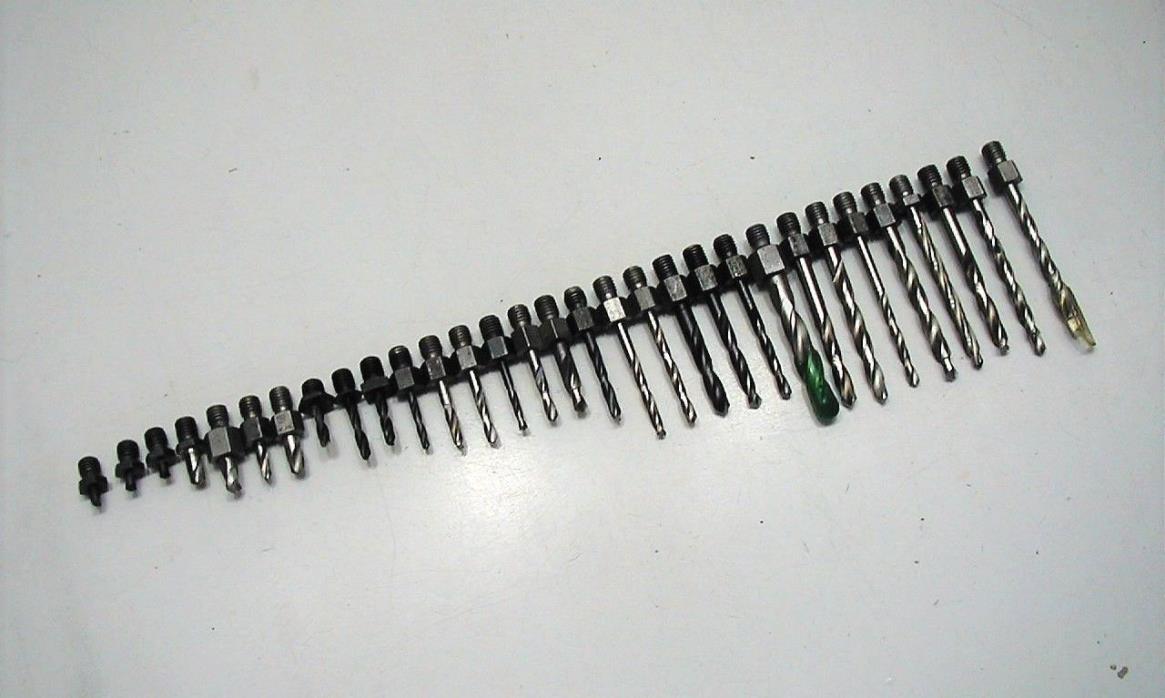 (30) 1/4-28 Threaded Drill Bits ~ Aircraft Tools