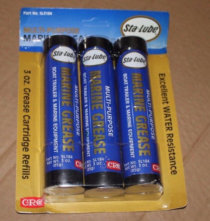 Sta-Lube Multi Purpose Marine Grease Cartridge SL3184  PACK OF 3 3 OZ. each