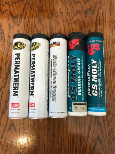 (5) Grease tubes - (2) ThermaPlex  (2) Sta-Lube - (1) LubriMatic