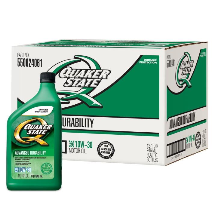 Quaker State 10W-30 Motor Oil (12-pack / 1-quart Bottles)