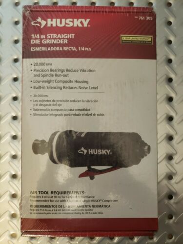 Husky 1/4 In. Straight Die Grinder Air Grinding Cutting Power Tool NEW Free Ship