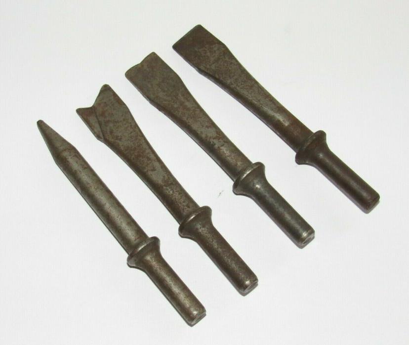 4 Air Hammer Chisel Bits Punch Cutter Flat