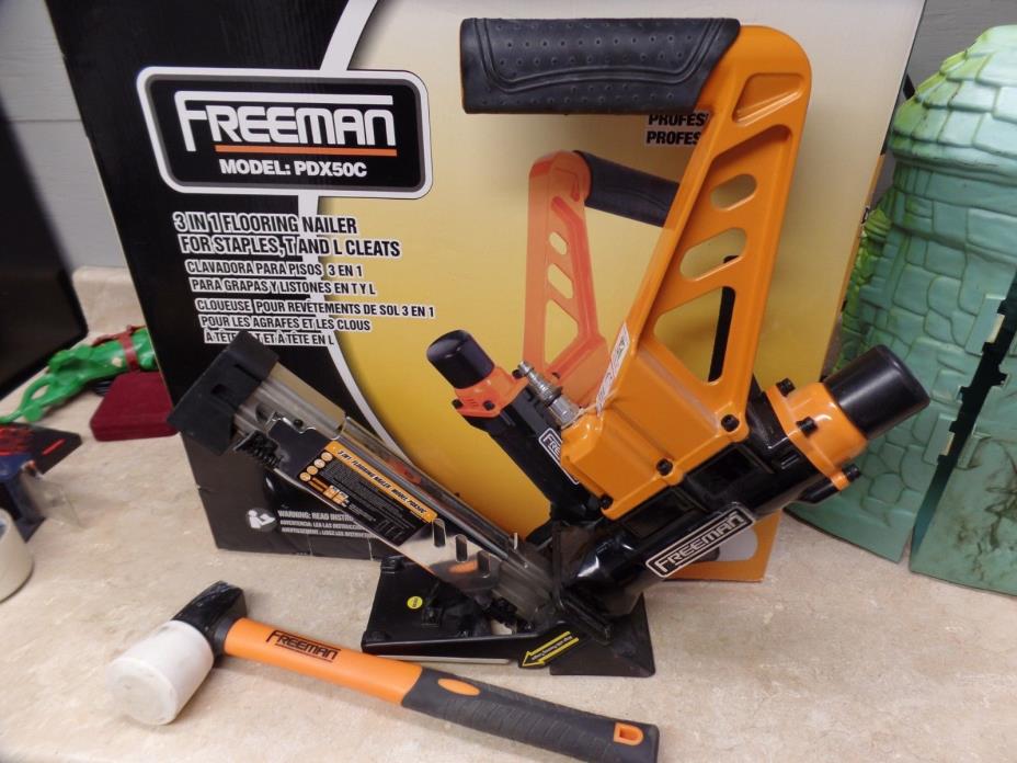 Freeman PDX50C 3-in-1 Flooring Cleat Nailer WITH MALLET AND CLEATS