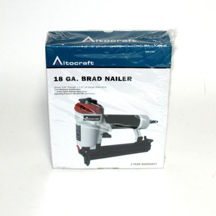 cAltocraft 18 GA. Brad Nailer (Unopened) 208-1785 60-100 PSI with Manual