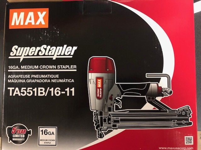NEW Max TA551B/16-11 Superstapler Medium Crown Stapler