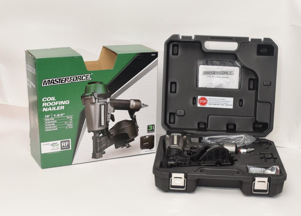 Masterforce 208-5011 Pneumatic Coil Roofing Nailer NEW