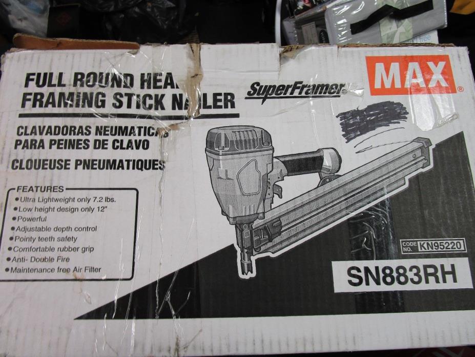 MAX Superframer Full Round Head Framing Stick Nailer SN883RH