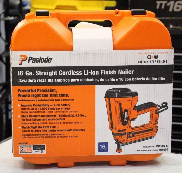 Paslode IM250S-Li 16GA Straight Cordless Finish Nailer •Free Shipping•