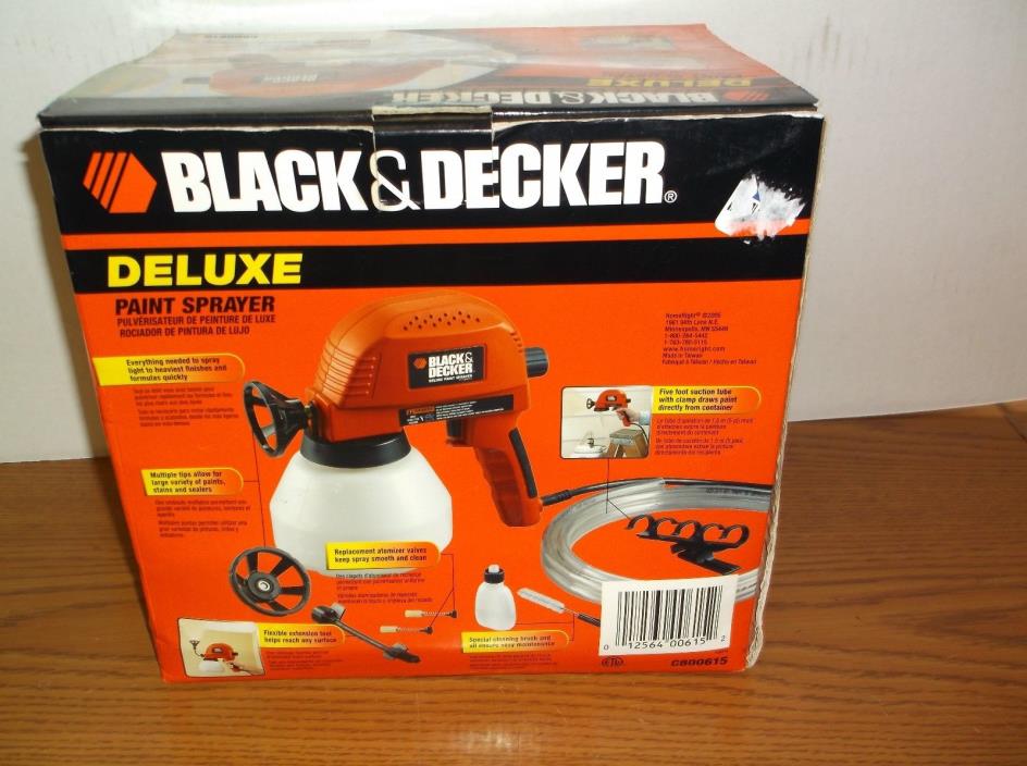Black & Decker C800615 Corded Deluxe Paint Sprayer, New In Box      301