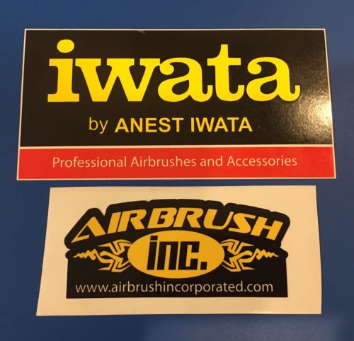 Lot Anest Iwata Airbrush Tools Etc. GLOSSY Decal Sticker S208 ?? Paint Art