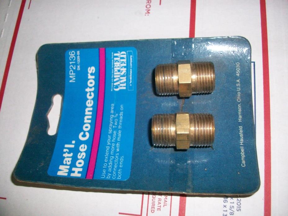 2 pk Campbell Hausfeld MP2136 MALE COUPLING 3/8 N