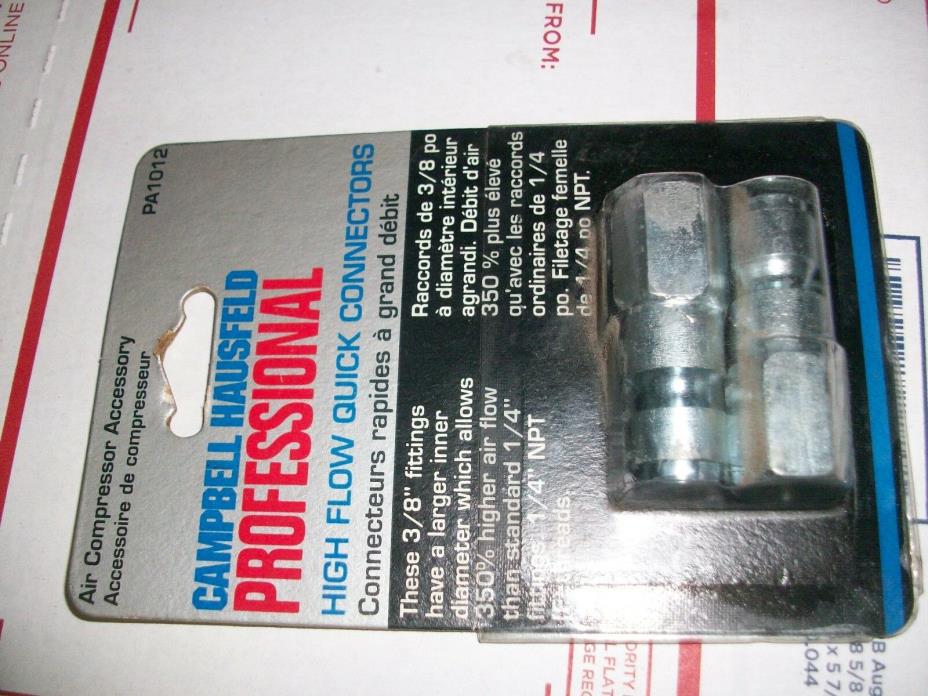 2 pk Campbell Hausfeld PA1012 T 3/8 PLUG 1/4 NPT