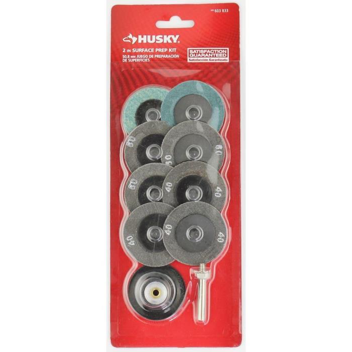 Husky Grinder 10-Piece Surface Preparation Kit Air Tool Accessory Discs