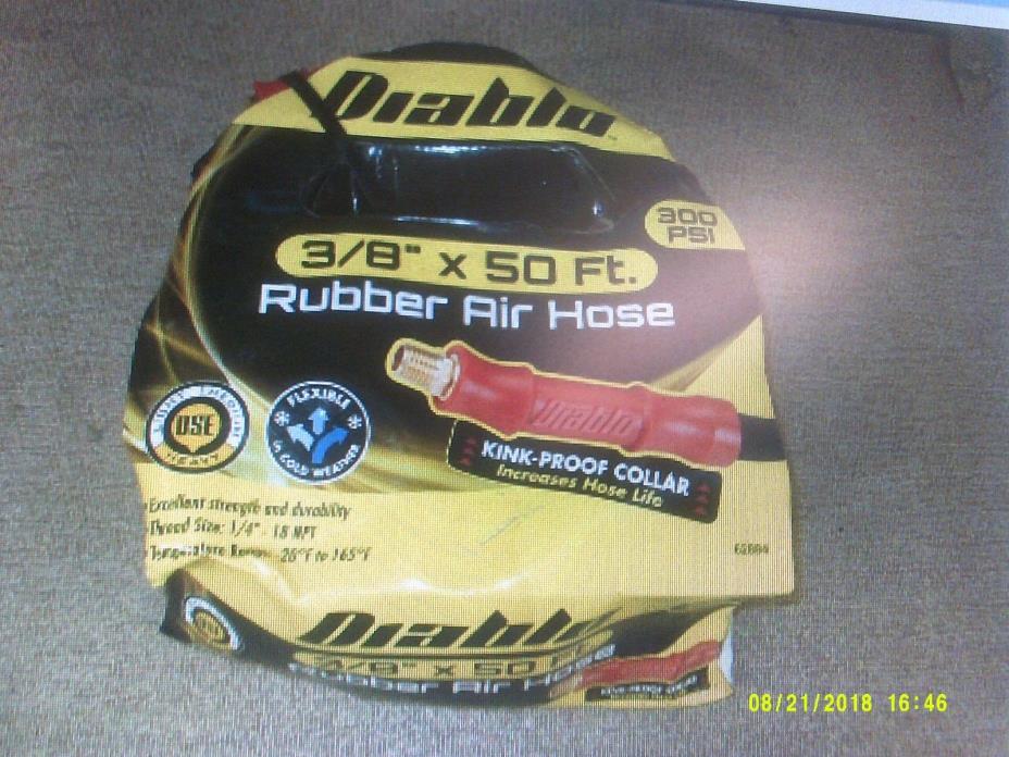 3/8 In. X 50 Ft. Premium Rubber Air Hose New