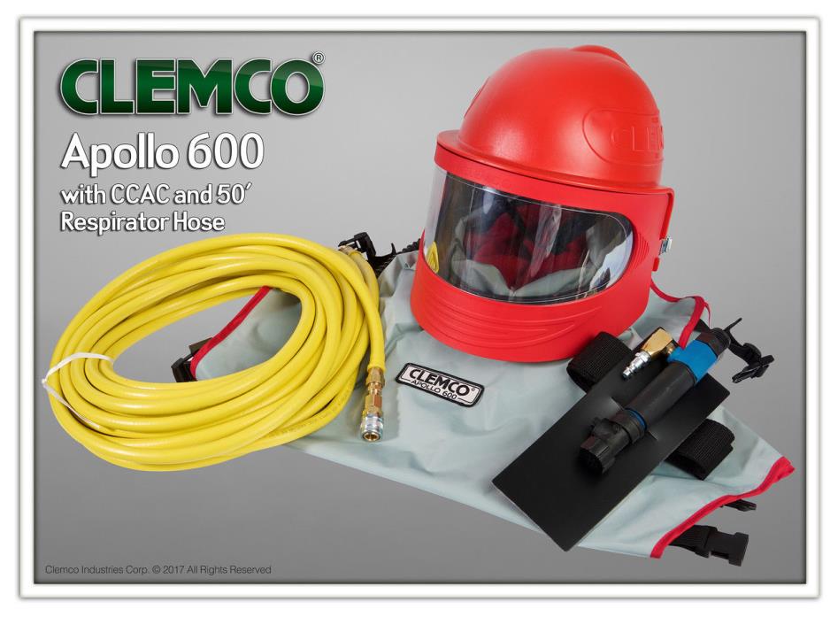 Clemco 25208 Apollo 600 Air Respirator w/ Clem-Cool Air Conditioner + 50' Hose