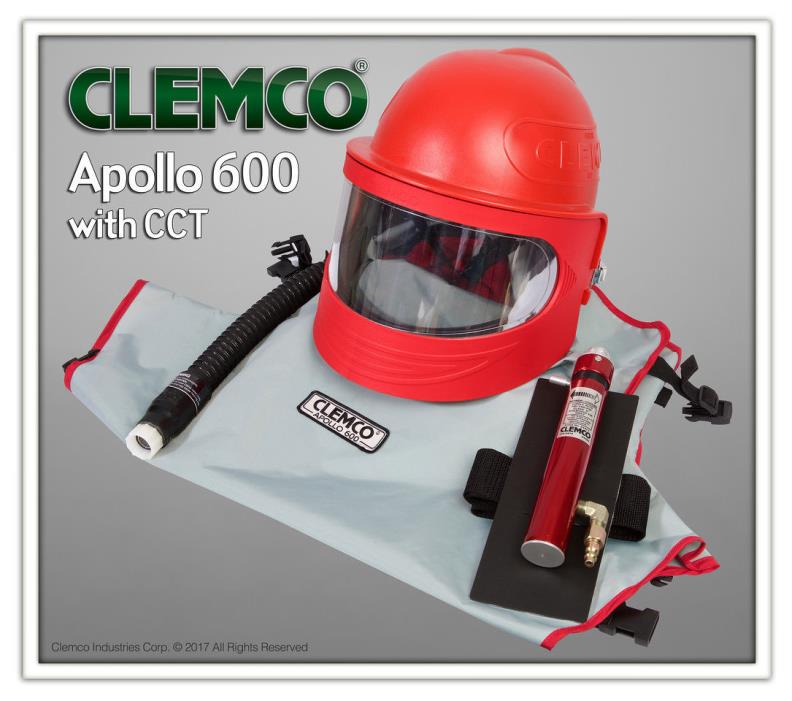 Clemco 24004 Apollo 600 Air Respirator, DLX Suspension, w/ Climate-Control Tube