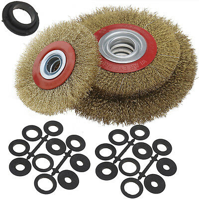 Round Steel  Plated 125/150mm/200mm Wire Wheel Brush With Adaptor Rings
