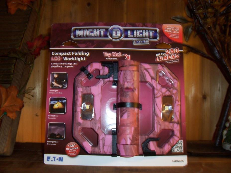 MIGHT D LIGHT PINK CAMOUFLAGE WOMENS FOLDING LIGHT 250 LUMENS OUTDOOR HANDS FREE