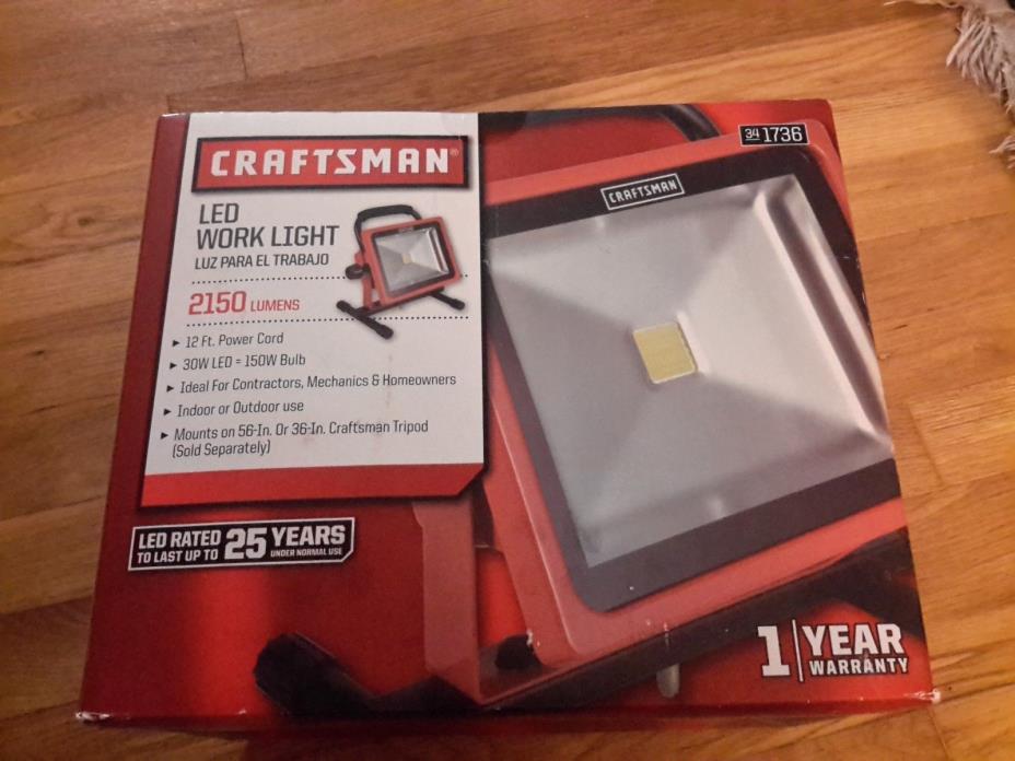 Craftsman LED Work Light 30W  2150 Lumens 1736 BRAND NEW