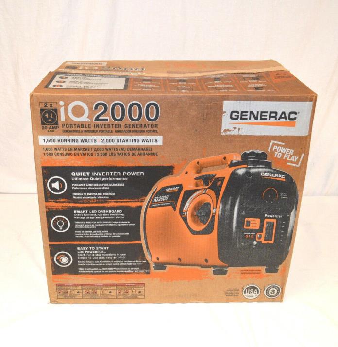 Generac IQ2000 Portable Inverter Generator - New Open Box