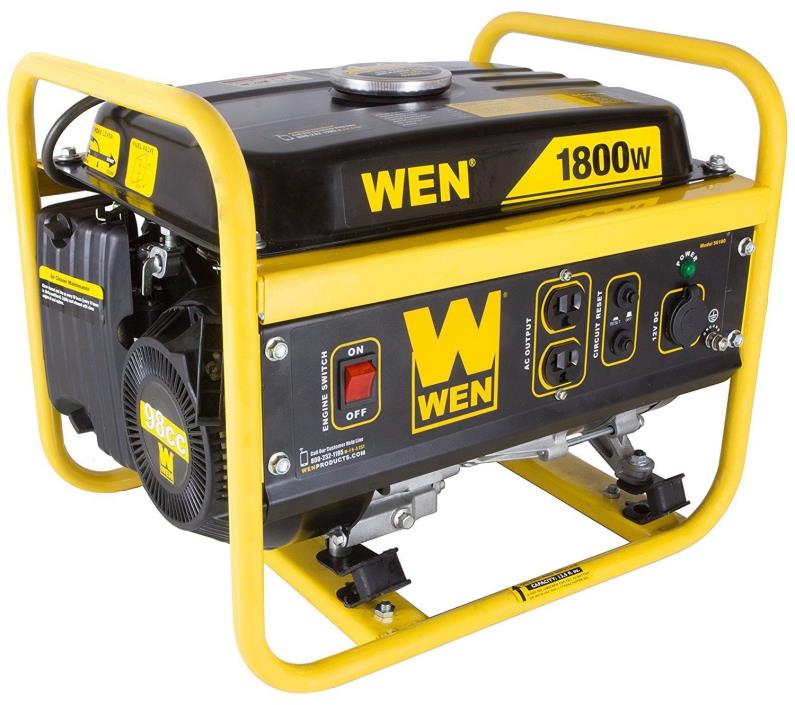 Wen 1800 Watt Generator Portable Gasoline CARB Compliant Power Electricity Light