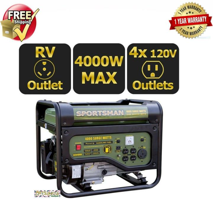 Gas Portable Generator Power Outage Backup Emergency Camping Hunting RV Travel