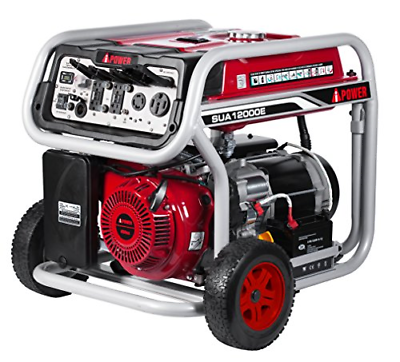 A-iPower SUA12000E 12,000-Watt Portable Generator Gas Powered Electric Start,