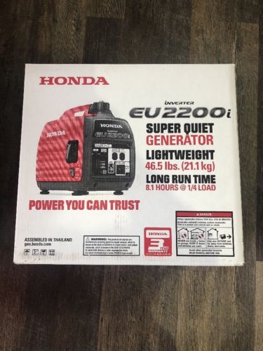 Honda EU2200i 2200-Watt 120-Volt Super Quiet Portable Inverter Generator