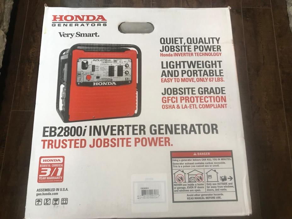 Honda EB2800i Quiet Industrial Job site Inverter Generator SEALED NEW! GFCI Pro