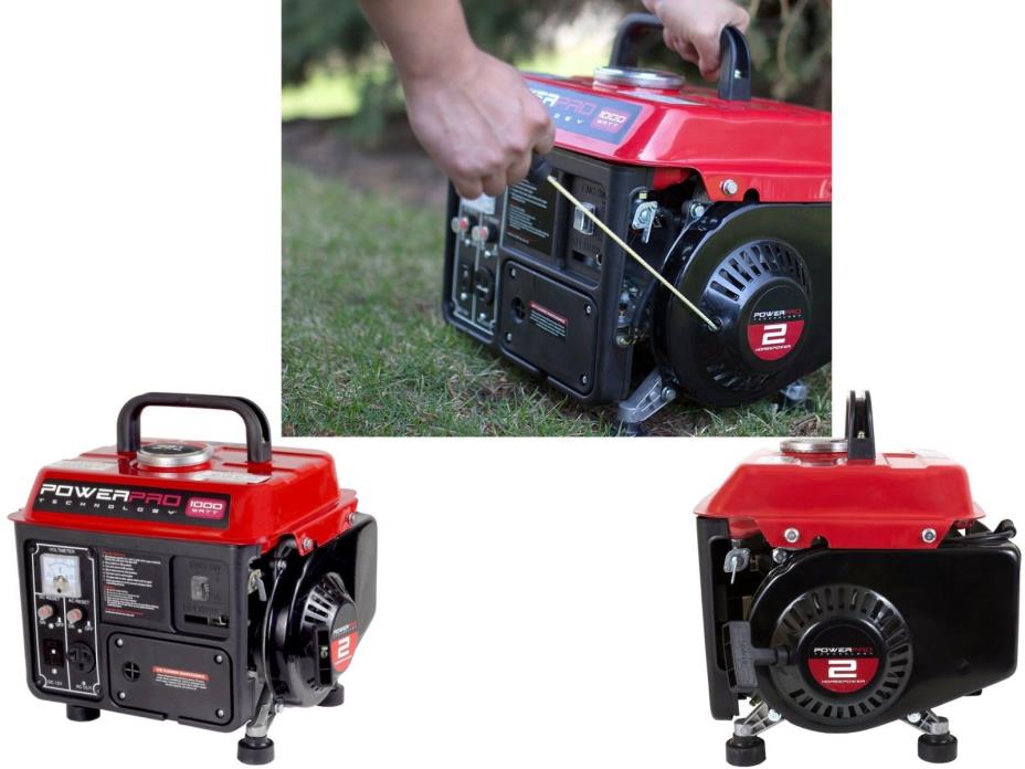 Portable Generator 2 Stroke Gasoline Engine 120V 12 V outlet RV 1000 Watt