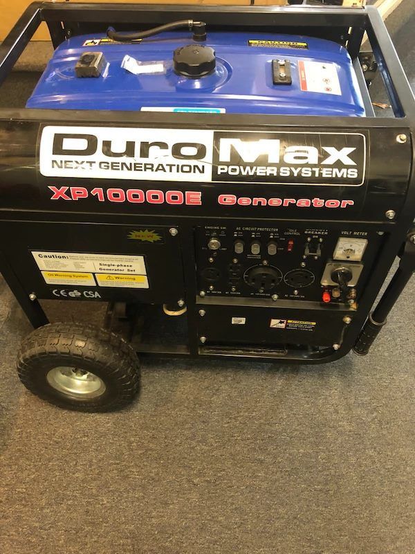DuroMax XP10000E 10000 Watt 18 Hp Portable Gas Generator with Electric Start