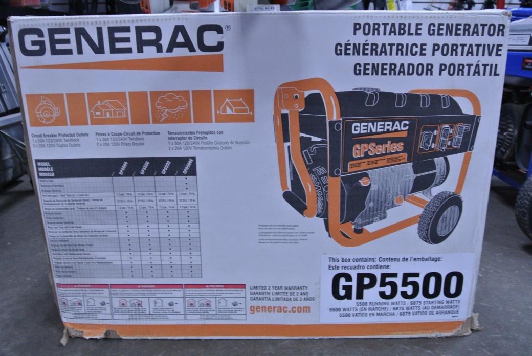 Generac GP5500 6875 Watt Generator New in Box