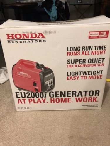 Honda EU2000i Power Generator Inverter 2000 Watts 3.5 HP Super Quiet Lightweight