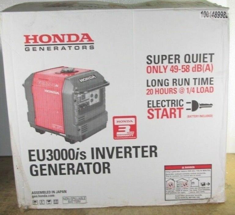 Honda EU3000iS 3000W Gas Powered Portable Generator Inverter w/ Electric Start