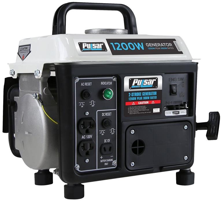 Hurricane Supplies /Pulsar 1200W Peak 900W Rated Portable Gas-Powered Generator