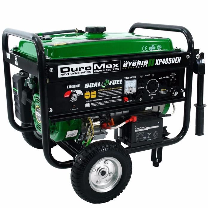 DuroMax XP4850EH 4850 watt Dual Fuel Hybrid generator ElectricS:Ship PR,DR,T&C