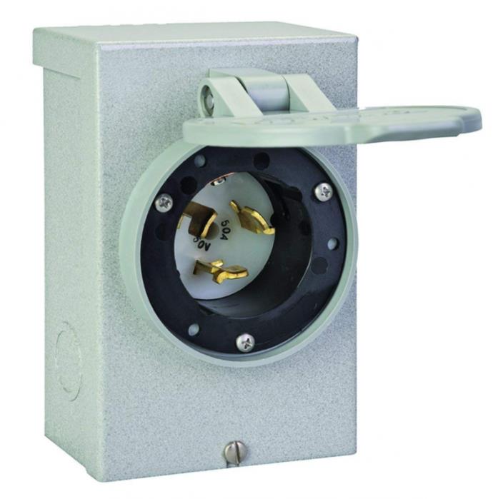 Reliance Controls PB50 Generator Power Cord Inlet Box, 50-Amp