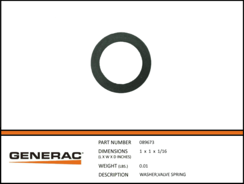 Generac Valve Spring Washer Part# 089673
