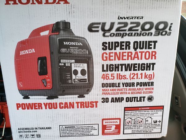 New Honda EU2200i Companion + FREE Parallel Cable Kit + FREE Battery Charging