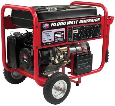 All Power Portable Generator 8000W Gasoline Powered Electric Start Cart Mobility