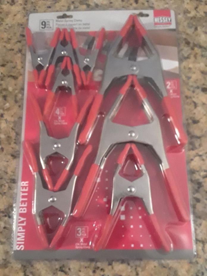 Bessey 9pc kit 3in 2in & 1in Metal Spring Clamp With Grips (2)XM7 (3)XM5 (4)XM3