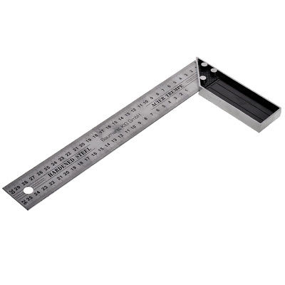 Multifunctional L Shape Right Angle Ruler - Silver + Grey (300mm)
